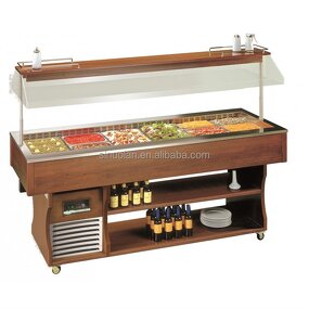 Salad Bar Refrigerator Factory - Commercial Refrigerated Wooden Bar