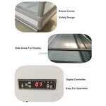 Commercial Island Freezer Factory - Hot Sale Curved Sliding Display