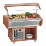 Marble Island Refrigerator Supplier - Commercial Wooden Salad Bar Table