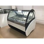 Ice Cream Display Freezer Manufacturer - Curved Glass Door Countertop