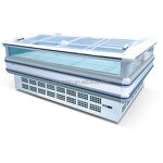Island Freezer Supplier - Double Side Glass Doors Curved Freezer