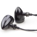 Motorcycle Turn Signal Light Supplier - Black Mental LED Indicator