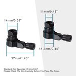 Motorcycle Valve Stems Supplier - 90 Degree Pair Spiracle Silvery