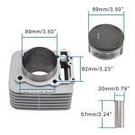 Motorcycle Big Bore Cylinder Supplier - 89mm 440CC with Piston Rings