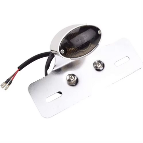 Motorcycle LED Tail Light Supplier - Chrome Black with Integrated Signal