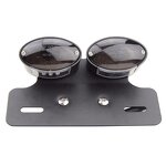 Motorcycle Tail Light Manufacturer - Chrome Double Cat Eye with Signals