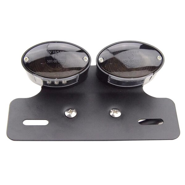 Motorcycle Tail Light Manufacturer - Chrome Double Cat Eye with Signals