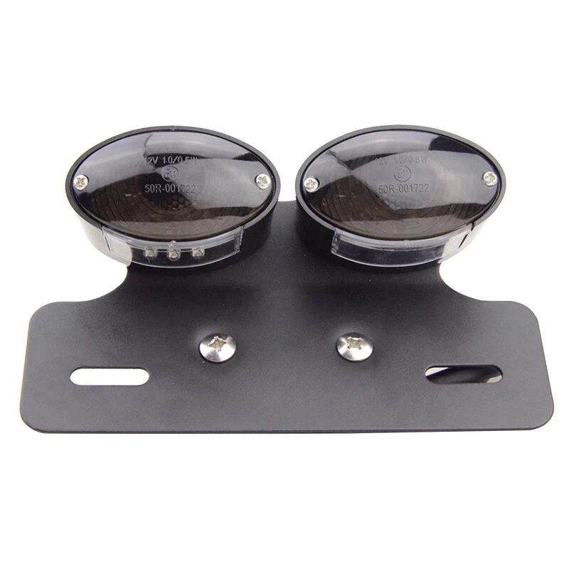 Motorcycle Tail Light Manufacturer - Chrome Double Cat Eye with Signals