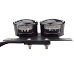 Motorcycle Tail Light Manufacturer - Chrome Double Cat Eye with Signals