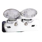 Motorcycle Tail Light Supplier - Chromed Base Clear Universal Cat Eye