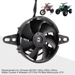 Motorcycle Radiator Cooling Fan Factory - 12V DC Fit for 150-250cc ATV