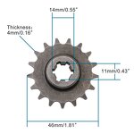 Motorcycle Chains Sprockets Supplier - 17T for 2 Stroke ATV Quad Dirt Bike