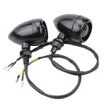 Motorcycle Turn Signal Light Supplier - Black Mental LED Indicator