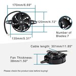 Motorcycle Radiator Cooling Fan Factory - 12V DC Fit for 150-250cc ATV