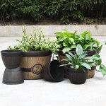 Plastic Planter Manufacturer - OEM/ODM Custom Imitation Wooden Balcony Living