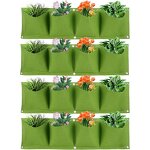 Hanging Planter Bag Manufacturer - OEM/ODM Custom 4pcs 4 Pocket Felt Grow Bag