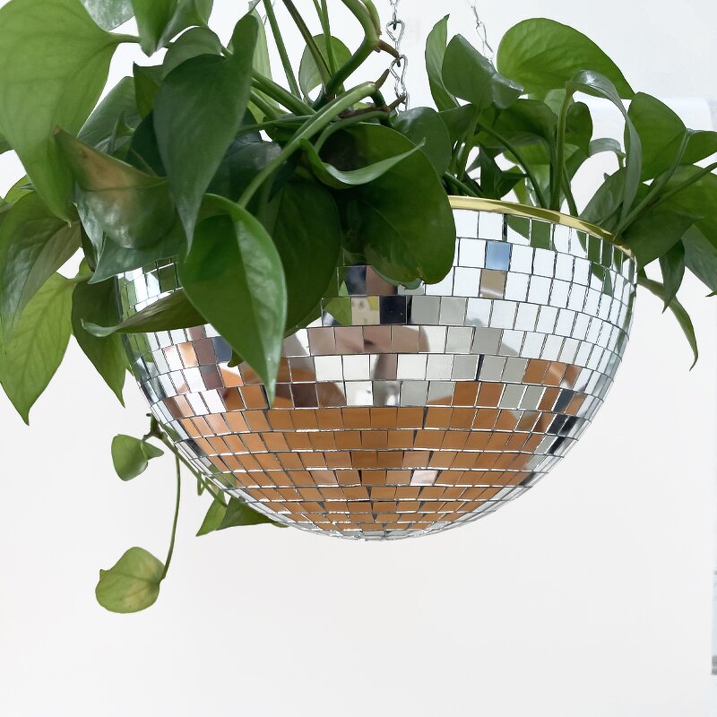 Disco Ball Planter Manufacturer - OEM/ODM Custom with Hook Chain Wooden Stand
