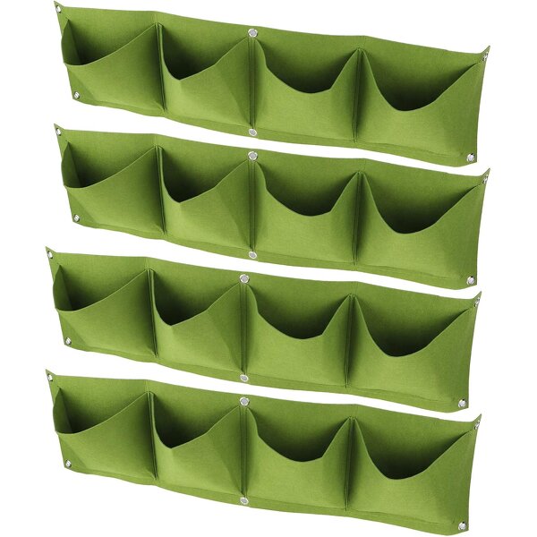 Hanging Planter Bag Manufacturer - OEM/ODM Custom 4pcs 4 Pocket Felt Grow Bag