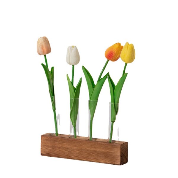 Hydroponic Vase Manufacturer - OEM/ODM Custom Wooden Frame Spherical Glass