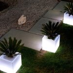 Flower Pot Manufacturer - OEM/ODM Custom White Stand Small Square Planter