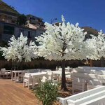 Artificial Cherry Tree Manufacturer - OEM/ODM Custom 10 Feet Fiberglass White