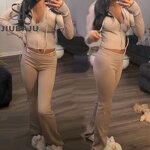 Knitted Tracksuit Manufacturer - OEM/ODM Custom Women Long Sleeve Zipper Hooded