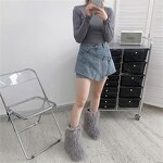 Furry Boots Manufacturer - OEM/ODM Custom Women Fluffy Warm Faux Wool Snow