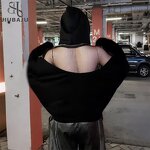 Hoodie Manufacturer - OEM/ODM Custom Sexy Rhinestone Mesh Back Crop