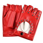 Fingerless Gloves Manufacturer - OEM/ODM Custom Punk Rivet Short PU Leather