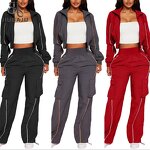 Two Piece Outfit Manufacturer - OEM/ODM Custom Long Sleeves Stripe Patchwork