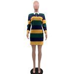 Mardi Gras Dress Manufacturer - OEM/ODM Custom Long Sleeve Striped Print Mini