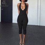 Jumpsuit Manufacturer - OEM/ODM Custom Hot Girls Bright Silk Backless