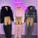 Furry Coat Manufacturer - OEM/ODM Custom Plus Size Cropped Faux Fur Hooded