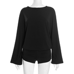 Playsuit Manufacturer - OEM/ODM Custom Backless O-Neck Full Sleeve Skinny