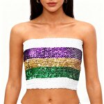 Sequin Tank Top Manufacturer - OEM/ODM Custom Women Sparkly Strapless Tube