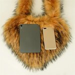Fur Handbag Manufacturer - OEM/ODM Custom Faux Fur Cute Heart Shoulder Bag