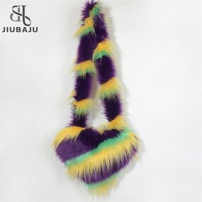 Fur Handbag Manufacturer - OEM/ODM Custom Faux Fur Cute Heart Shoulder Bag