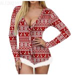 Christmas Romper Manufacturer - OEM/ODM Custom Santa Claus Print Pajamas
