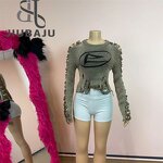 Two Piece Set Manufacturer - OEM/ODM Custom Y2K Letter Print Knit Pullover