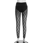 Lace Pants Manufacturer - OEM/ODM Custom Sexy High Waist Sheer Skinny