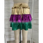Satin Skirt Manufacturer - OEM/ODM Custom Fashion Mardi Gras Ruffle Mini