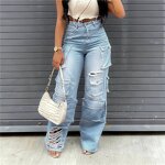 Cargo Pants Manufacturer - OEM/ODM Custom Pocket Patchwork Ripped Denim