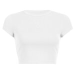 Crop Top Manufacturer - OEM/ODM Custom Logo Short Sleeve O Neck Plain
