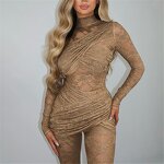 Jumpsuit Manufacturer - OEM/ODM Custom Backless Jacquard Patchwork Cross