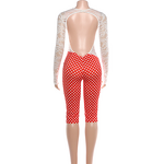 Romper Manufacturer - OEM/ODM Custom Patchwork Backless Jacquard Dot Print