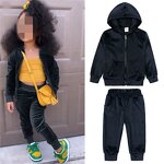 Tracksuit Set Manufacturer - OEM/ODM Custom 2025 Winter Golden Velvet 2 Pcs
