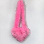 Fur Handbag Manufacturer - OEM/ODM Custom Faux Fur Cute Heart Shoulder Bag