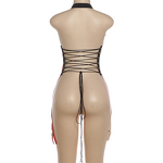 Tank Top Manufacturer - OEM/ODM Custom Colorful Stripe Halter Multiple Zip