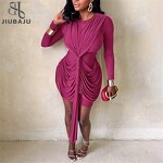 Bodycon Dress Manufacturer - OEM/ODM Custom Sexy Ruched Patchwork Solid