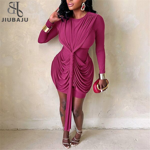 Bodycon Dress Manufacturer - OEM/ODM Custom Sexy Ruched Patchwork Solid